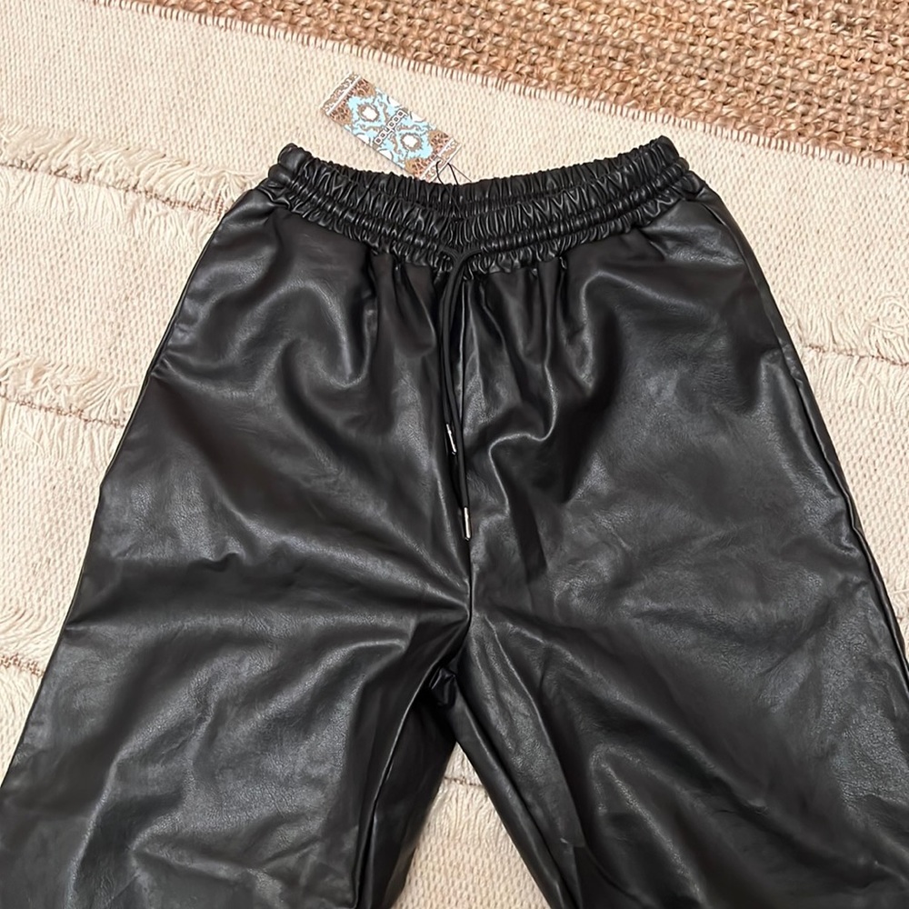 Brand new leather joggers from boohoo